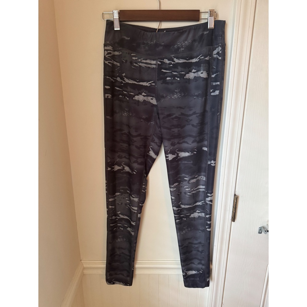 The North Face Womens Grey Black Abstract Camo Print Active Leggings Size M